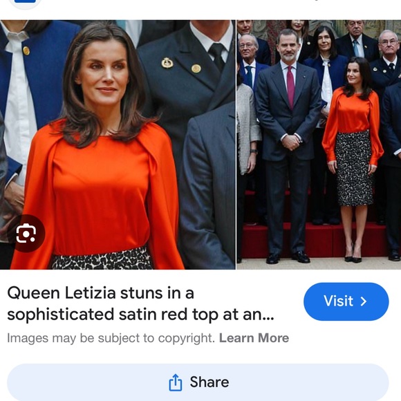 ZARA Orange Satin Blouse With Voluminous Sleeves Sz: Large - Picture 7 of 7